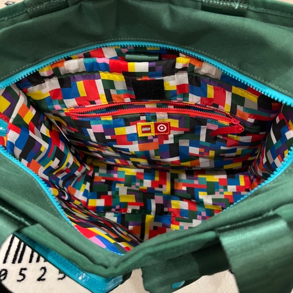 RARE LEGO x Target Weekender Tote Bag - Green/Turquoise Hardware - Picture 6 of 10
